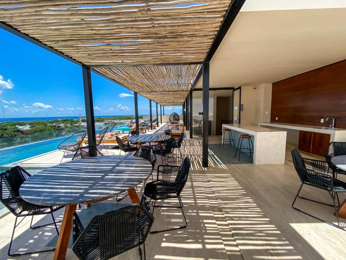 Big Studio At Kaab By The Beach With Roof Top Pool, Sauna And Jacuzzi Near Paseo Del Carmen Mall Playa del Carmen Exterior foto